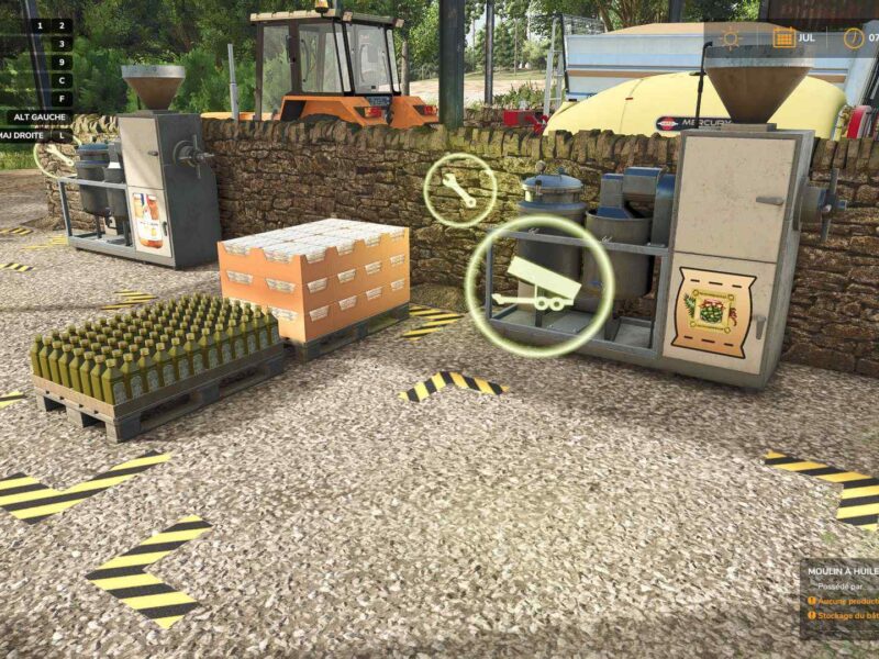 Produktion grüner Oliven