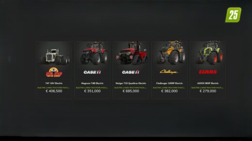 Paket „Elektrische Großtraktoren“