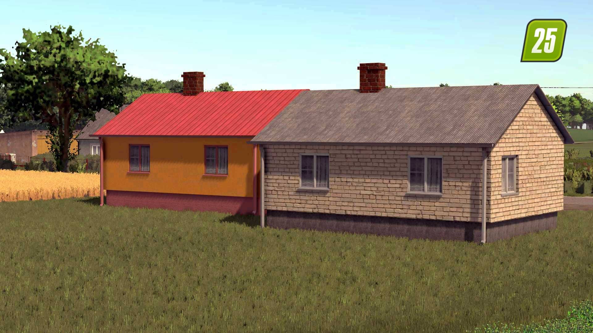 Packen Sie ein kleines polnisches Haus